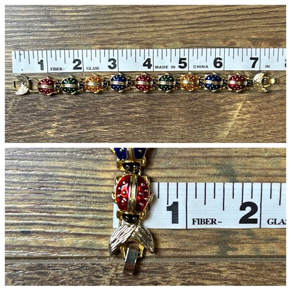 Vintage Ladybug Charm Bracelet - Picture 8 of 8